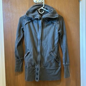 Citizens Of Humanity Charcoal Button-Up Hoodie